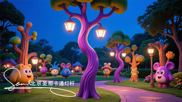 浙江美好安全環保卡通燈桿將在越加多的場景中得到應用
