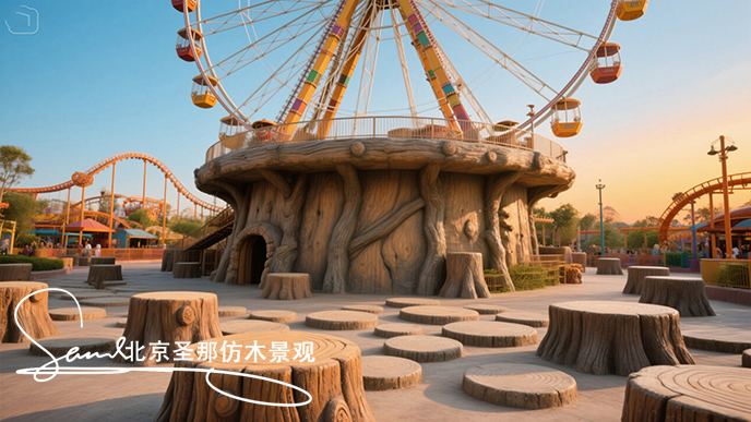 水泥仿木