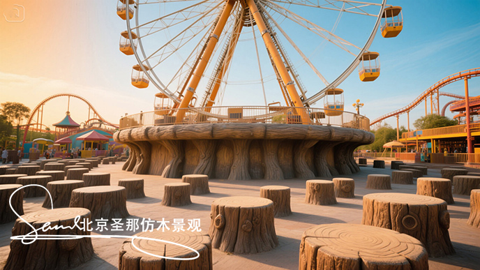 水泥仿木