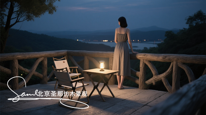 水泥仿木棧道