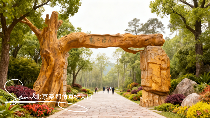 仿真假山大門